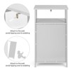 Tangkula Freestanding Bathroom Floor Storage Cabinet Wooden Storage Organizer Cupboard Shelf Grey - 4 of 4