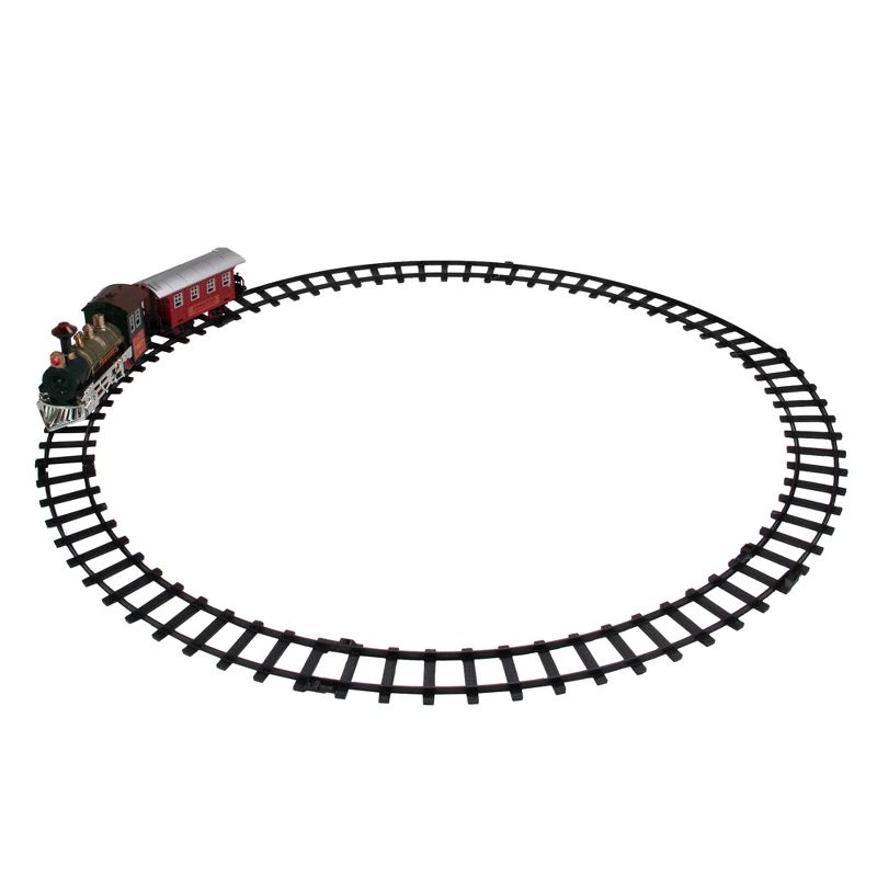 Northlight 8-Piece Battery Operated Red and Green Animated Classic Train Set with Sound, 1 of 4