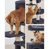 FEANDREA Cat Tree, Cat Tower for Indoor Cats, 56.3-Inch Cat Condo with Scratching Posts, Hammock, Plush Perch - 4 of 4