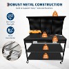 Acekool 48" Heavy Duty Metal Workbench, Tool Table with Pegboard, 2 Drawers, 3 Storage Shelves & Lockable Wheels, Garage Workshop Home Office - 2 of 4