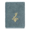 Linum Home Textiles 100% Turkish Cotton MONICA Gold Thread 3PC Embellished Towel Set - 4 of 4
