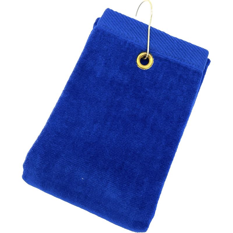 TowelSoft Premium 100% Cotton Terry Velour Golf Towel with Tri-fold Hook & Grommet Placement 16 inch x 26 inch, 4 of 6