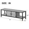 75" TV-Compatible 65" TV Stand | Entertainment Center with Adjustable Legs | TV Console with Open Shelves & Doors for Living Room & Entryway - 3 of 4
