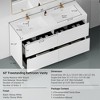 GlasFlength Bathroom Storage Cabinets, Freestanding, Open shelving Bathroom Vanity，Assembly Required, White, 59"*19.75"*35.5" - 4 of 4
