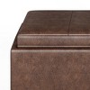 NicBex Modern Ottoman with Storage Design, Contemporary Entryway Bench with Storage Space and Flip Over Serving Trays for Living Room, Brown - 3 of 4
