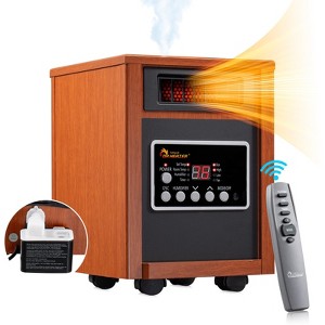 DR. INFRARED HEATER DR-998, 1500W Advanced Dual Heating System with Humidifier and Oscillation Fan and Remote Control, Cherry - 1 of 4