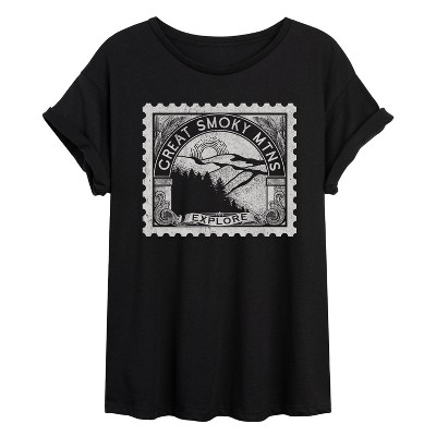 Women's - Instant Message - Great Smoky Mtns Stamp Short Sleeve