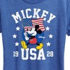 Women's - Disney - Mickey Waving Flag USA Short Sleeve Graphic T-Shirt - 2 of 4