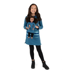 Leveret Girls and Doll Matching Sweatshirt Tunic Dress - 1 of 4