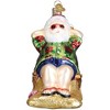 Old World Christmas Blown Glass Ornament for Christmas Tree, Sunning Santa - 3 of 4