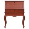 vidaXL Secretary Desk Office Writing Table with Drawers Solid Wood Mahogany - 3 of 4