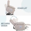 Coolbibila Modern Linen Fabric Upholstered Massage Recliner,Adjustable Massage Recliner Chair,Comfy Living Room Swivel Recliner Armchair - 4 of 4