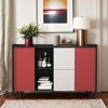 VANIRROR Sideboard Buffet Cabinet with Doors, Modern Storage Cabinet with 2 Drawer, 2 Open Shelf, Coffee Bar & Accent Cabinet for Kitchen, Dining Room - 2 of 3