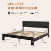 CAVINAS Industrial Full Size Bed Frame, Metal Frame & Solid Wood Platform Bed Frame with Headboard, Bed Frame with Large Under Bed Storage - 4 of 4