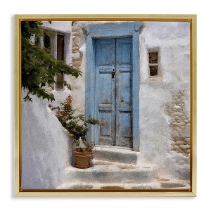 Stupell Industries Blue Greek Door, 18" x 18" - 1 of 4
