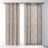 Little Arrow Design Co rayleigh feathers brown Set of 2 Panel Sheer Window Curtain - Deny Designs - 3 of 4