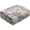 Vintage Floral Print Area Rug,Traditional Washable Indoor Boho Carpet Low Pile Non-Shedding Floor Mat with Non-Slip Rubber Backing - 4 of 4