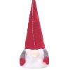 Plush Gnome Tree Topper – 18"H Christmas Tree Top Decoration Polyester Holiday Accent by Melrose - 3 of 3