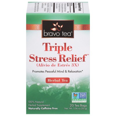 Bravo Teas & Herbs Triple Stress Relief Tea - 1 Box/20 Bags