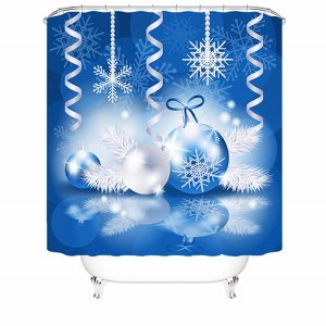 Blue Ball Shower Curtains for Bathroom Waterproof Fabric Bath Curtain Durable Soft Stylish Bathroom Decor 72x72 Inch - 1 of 1