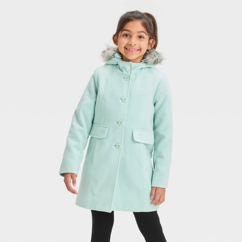 Girls on sale green coat