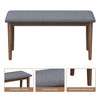 2 Pieces Vintage Dining Bench, Upholstered Entryway Bench Shoe Bench With Solid Rubber Wood Legs - 4 of 4