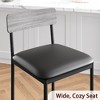 Bar Stools Kitchen Set of 2, Upholstered Counter Height Barstools with Back, Footrest, Bar Chairs for Kitchen, Island, Counter Bar, Gray - 3 of 4