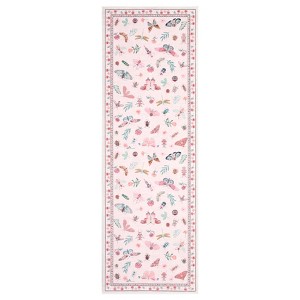 COZONY Washable Butterfly Pattern Runner Rug with Non-Slip Backing, Low Pile Stain Resistant Indoor Carpet for Kitchen and Hallway - 1 of 4