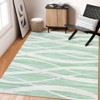 9x12 Washable Area Rugs, Rug for Living Room, Soft Modern Wave Distressed Carpet, Non-Slip Entry Rug, Print Rug, Low Pile Non-Shedding Foldable Rugs - 4 of 4