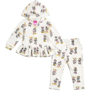Disney Mickey Mouse Donald Duck Pluto Minnie Mouse Baby Pullover Hoodie and Pants Outfit Set Newborn to Infant - 1 of 4