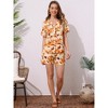 Allegra K Women's Floral Tropical Vacation Beach Hawaiian Button Down Shirt and Short Set - 3 of 4