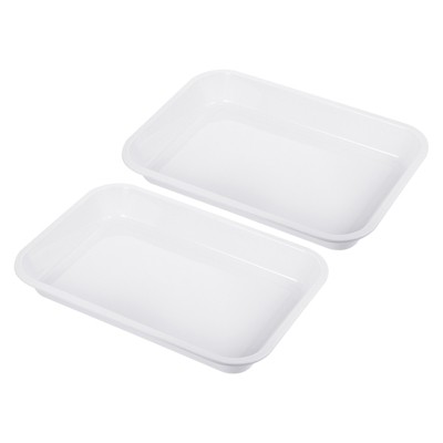 Unique Bargains Plastic Rectangle Reusable Fast Food Dining Areas Serving Trays