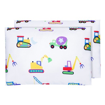 Standard Size Wildkin 100% Cotton Kids Pillowcase U2013 Soft, Breathable & Standard Size (20x30) - Trains, Planes, And Trucks Pillow Shams