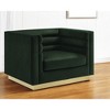 34"  Velvet Tufted Club Chair - 2 of 4