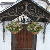 Outdoor Christmas Porch Decorations, Hanging Baskets w/ Lights for Outdoors, Artificial Xmas Greenery for Front Porch Patio Outside Urn Fillers Decor - 3 of 4