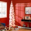Whisen 8FT Prelit Slim Artificial Christmas Tree with 300 LED Lights and 618 Tips - 3 of 4