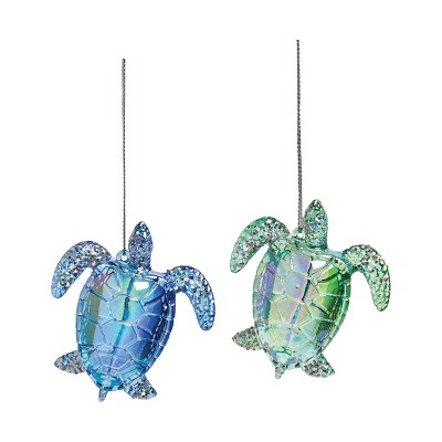 Gallerie II Sparkle Seaturtle Ornament, A/2