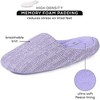 Roxoni Women’s Cozy Knit Memory Foam Slippers, Fleece Lined, Indoor Outdoor Rubber Sole - 4 of 4