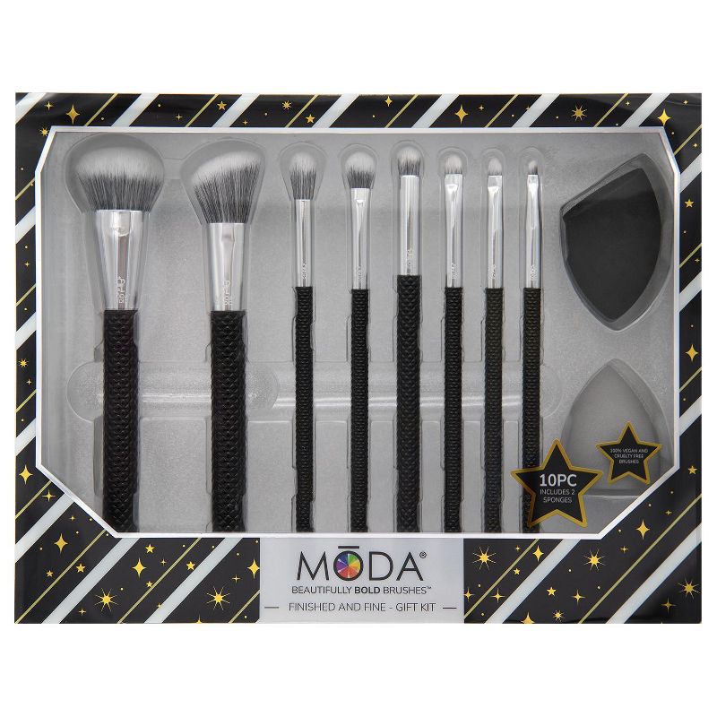 MODA Brush Finished and Fine 8pc Makeup Brush Deluxe Gift Kit, 5 of 6