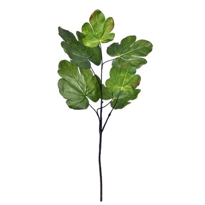 Vickerman 26" Artificial Green Fig Leaf Spray. Includes 3 sprays per pack.