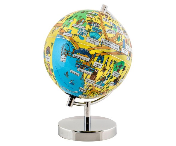 Globee Los Angeles 4" Illustrated Globe