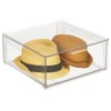 mDesign Plastic Stacking Closet Storage Organizer Bin with Drawer, 2 Pack, Clear - 4 of 4