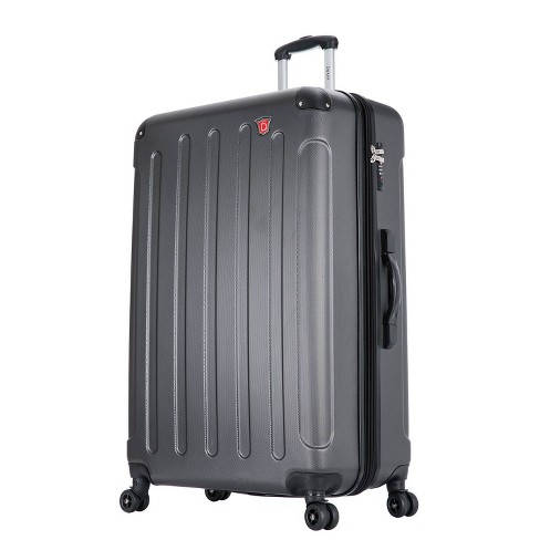 Dukap Intely Hardside 31" Large Checked Suitcase With Integrated Digital Weight - Gray