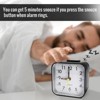 Aoibox Small Analog Travel Alarm Clock, Compact Bedside Clock for Bedrooms, Bathroom, Living Room, Kitchen Shelf, Black - 4 of 4