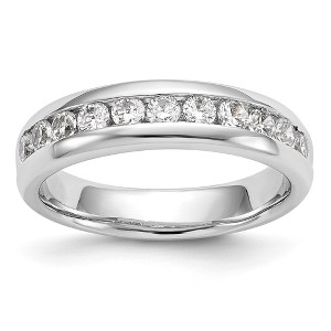 Black Bow Jewelry 14K White Gold 1/6 to 3/4Ctw Lab Created Diamond 11-Stone Channel Band - 1 of 4