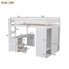 NicBex Modern Twin/Full Size Loft Bed with Desk & Storage,Wooden Loft Bed with Wardrobe,Cabinets & Space-Saving Design,Twin Loft Bed  for Kids,Teen - 3 of 4