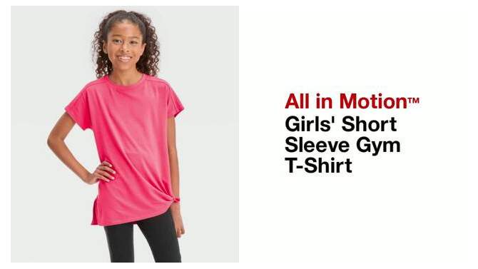 Girls&#39; Short Sleeve Gym T-Shirt - All In Motion™, 2 of 5, play video