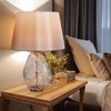 LNC Flabellum 23.6-in Modern Bedside/Standard Table Lamps,Polished Gold and Water Glass with  Fabric Shade - 2 of 4