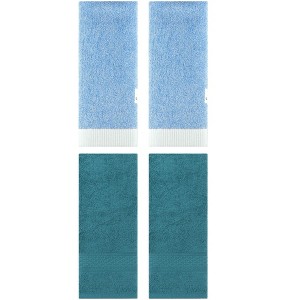 REGALWOVEN 4 Pcs Solid Textured Cotton Soft Absorbent Decorative Hand Towel - 1 of 4