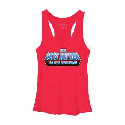 Women's Design By Humans The Best Father of the Universe By Melonseta Racerback Tank Top